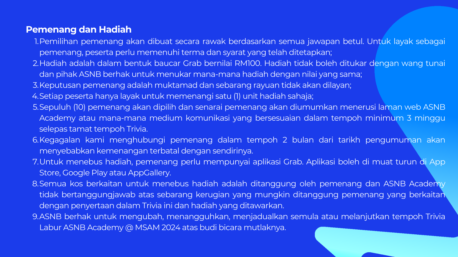 Trivia Labur ASNB Academy @ MSAM 2024 | ASNB Academy